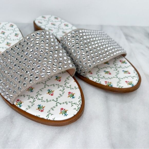 Hill House Silver Studded Slide Sandals - The City Slide - Picture 13 of 14